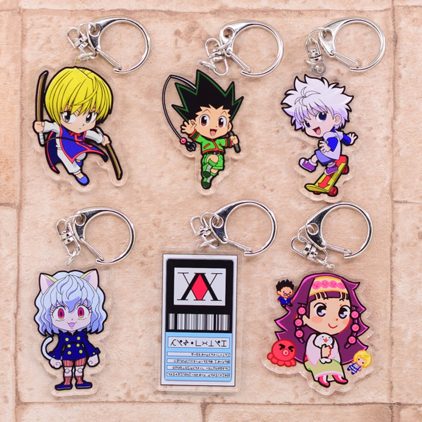 Hunter x Hunter Acrylic Keychains - Anime Merch, Kawaii Keychains, and Hunter License Card Collectibles