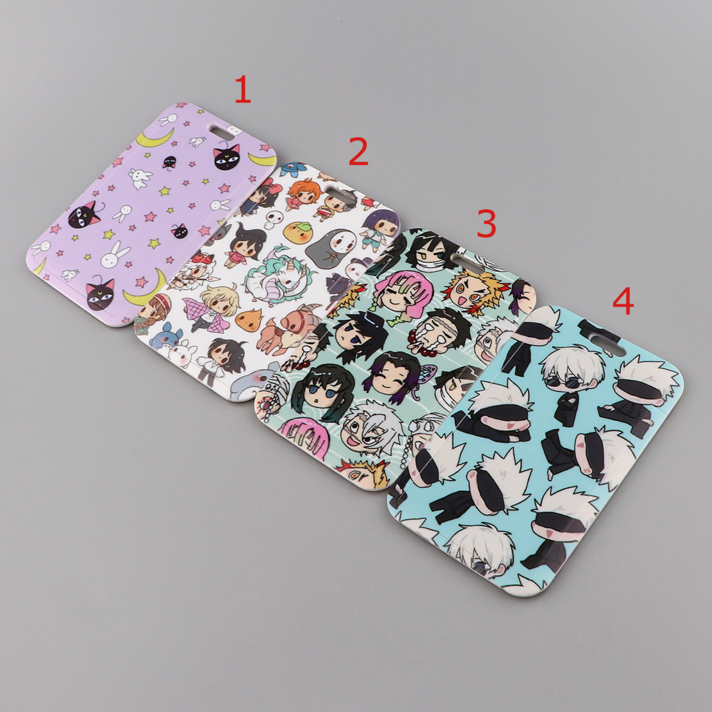 Anime Lanyard Card Holder with Phone Holder and Photocard Holder - Cute Card Holder for ID Cards - Anime Merch Phone Strap