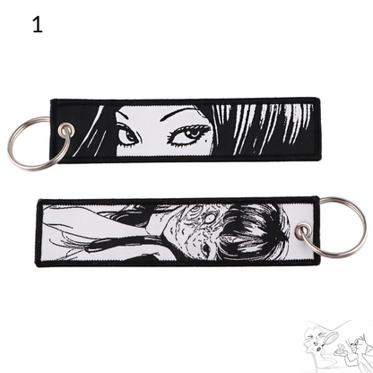 Unleash Your Inner Otaku with Our Horror-Inspired Anime Jet Tag Keychain!