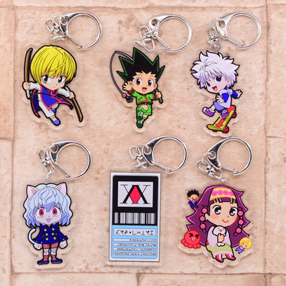Hunter x Hunter Acrylic Keychains - Anime Merch, Kawaii Keychains, and Hunter License Card Collectibles
