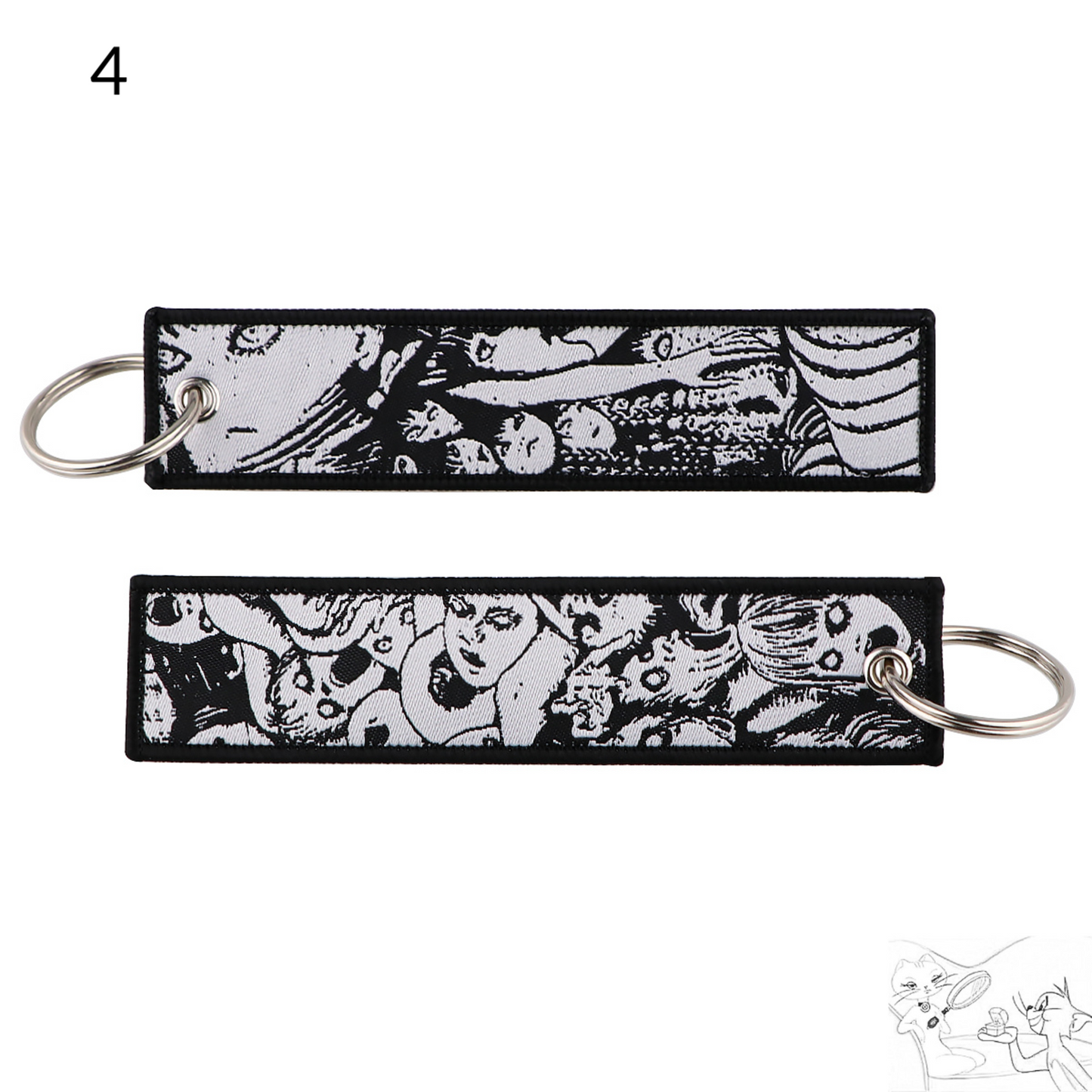 Unleash Your Inner Otaku with Our Horror-Inspired Anime Jet Tag Keychain!