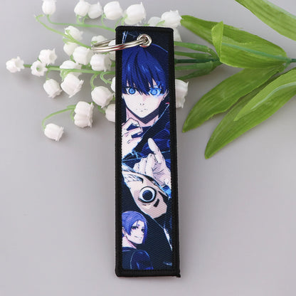 Double-Sided Emdroided Anime Keychain – Football-Inspired Cutie!