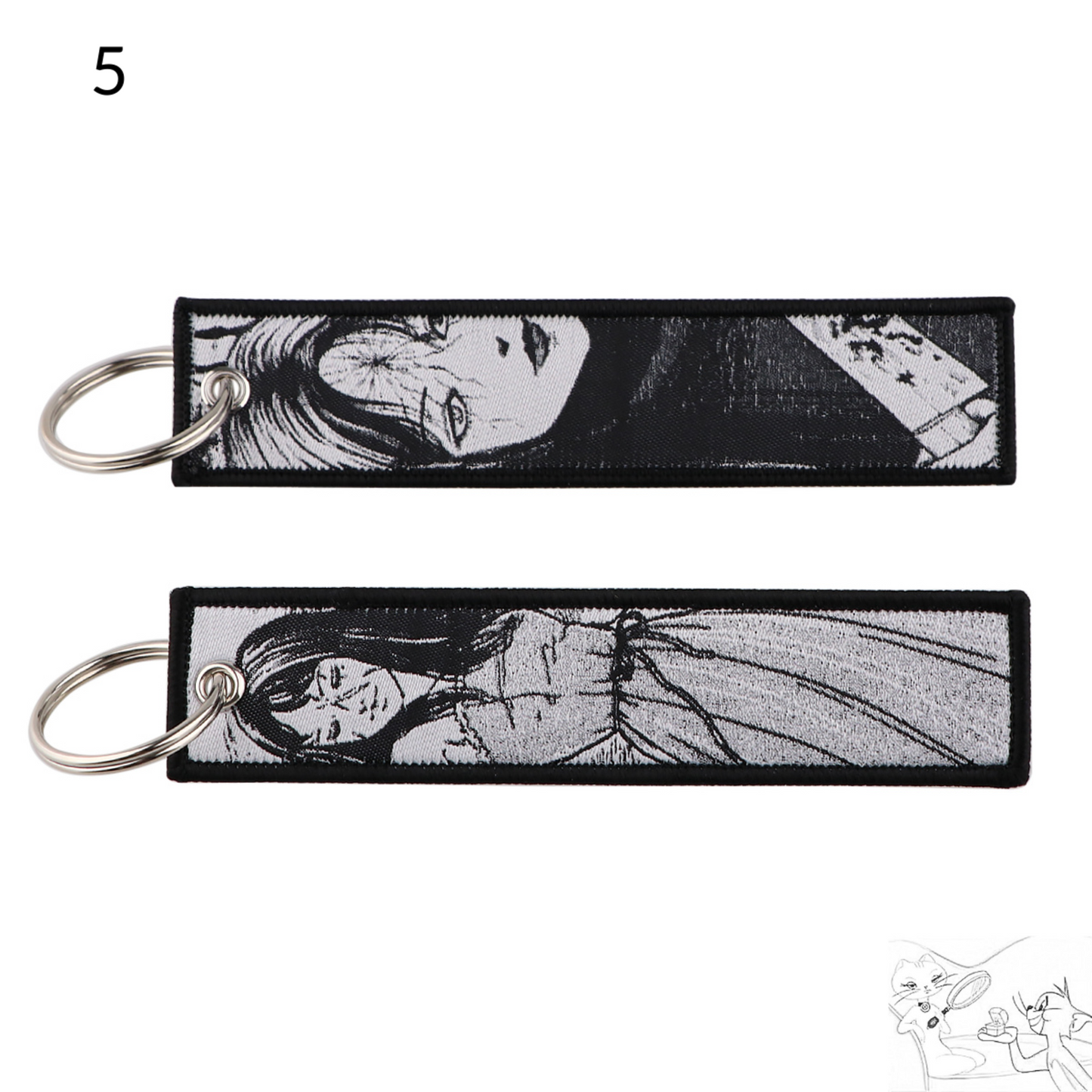 Unleash Your Inner Otaku with Our Horror-Inspired Anime Jet Tag Keychain!