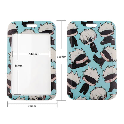 Anime Lanyard Card Holder with Phone Holder and Photocard Holder - Cute Card Holder for ID Cards  - Anime Merch Phone Strap
