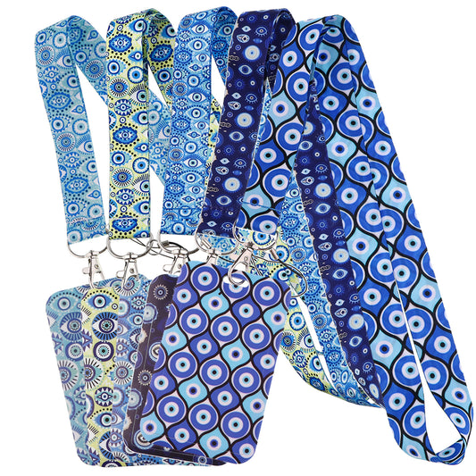 Turkish Evil Eye ID-Card Holder - Phone Strap and Keychain - Cute Pass Holder