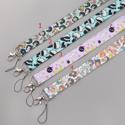 Anime Lanyard Card Holder with Phone Holder and Photocard Holder - Cute Card Holder for ID Cards  - Anime Merch Phone Strap