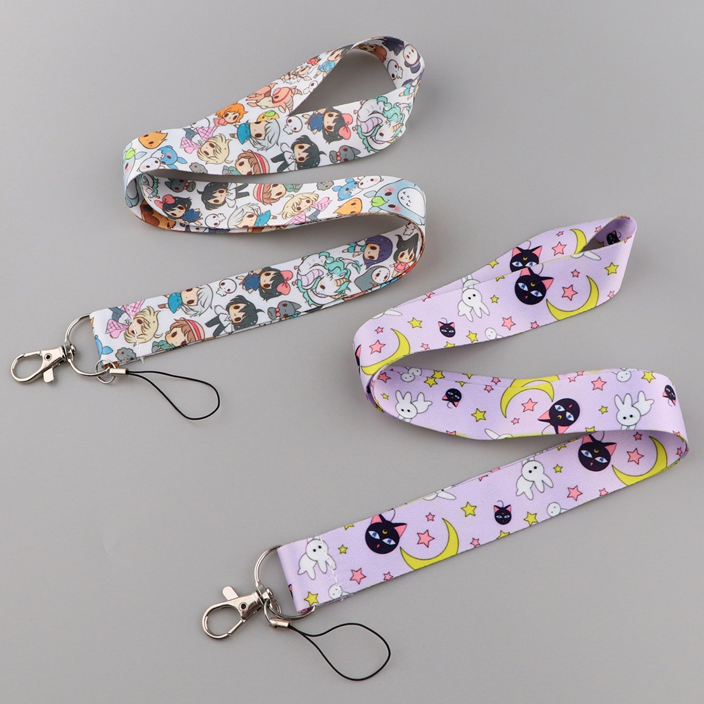 Anime Lanyard Card Holder with Phone Holder and Photocard Holder - Cute Card Holder for ID Cards  - Anime Merch Phone Strap
