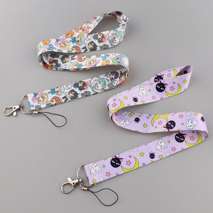 Anime Lanyard Card Holder with Phone Holder and Photocard Holder - Cute Card Holder for ID Cards  - Anime Merch Phone Strap