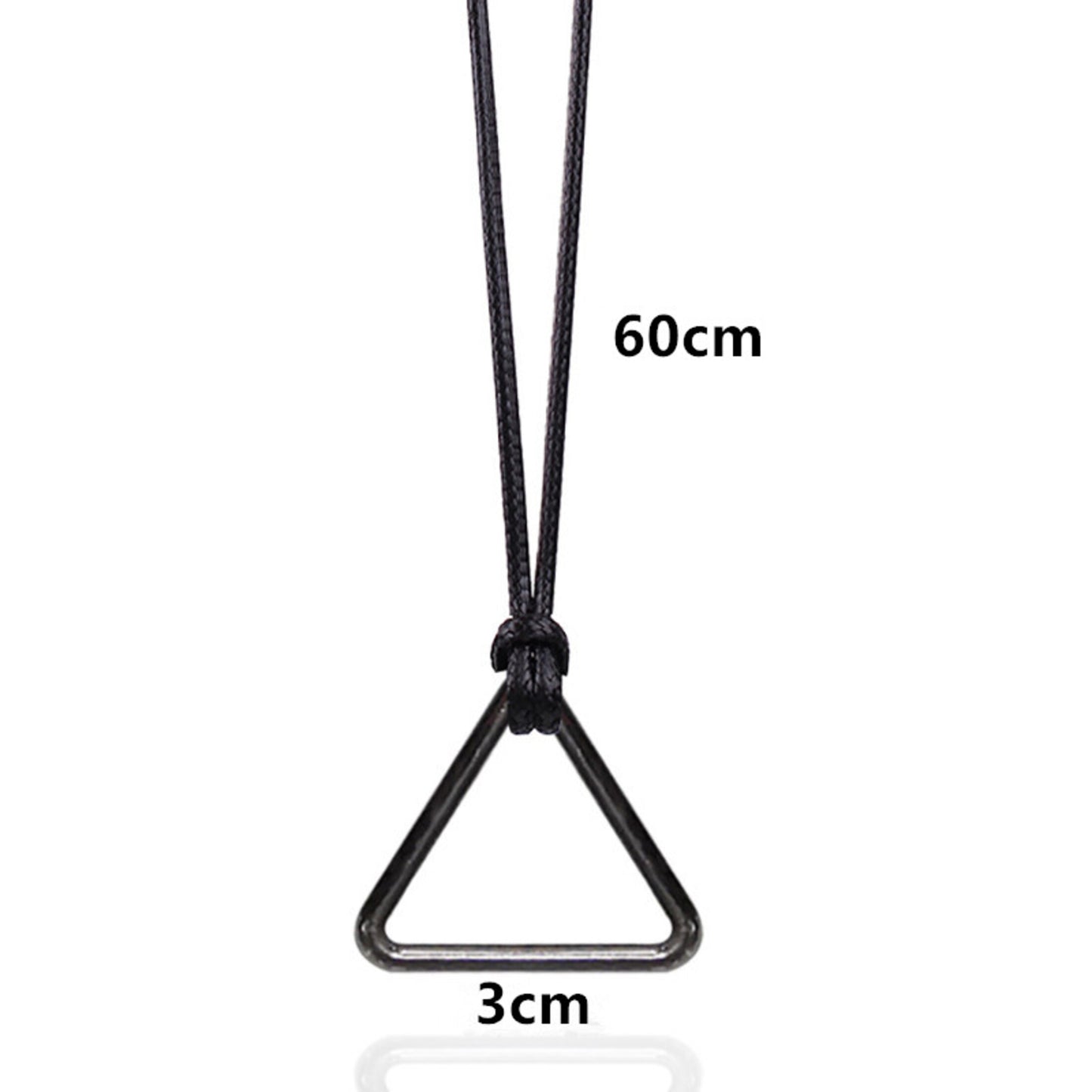 Minimalist Black Triangle Necklace – Anime-Inspired Geometric Pendant
