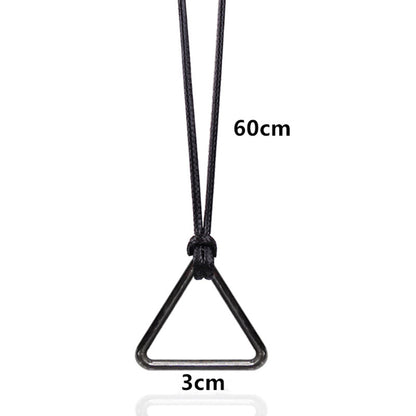 Minimalist Black Triangle Necklace – Anime-Inspired Geometric Pendant