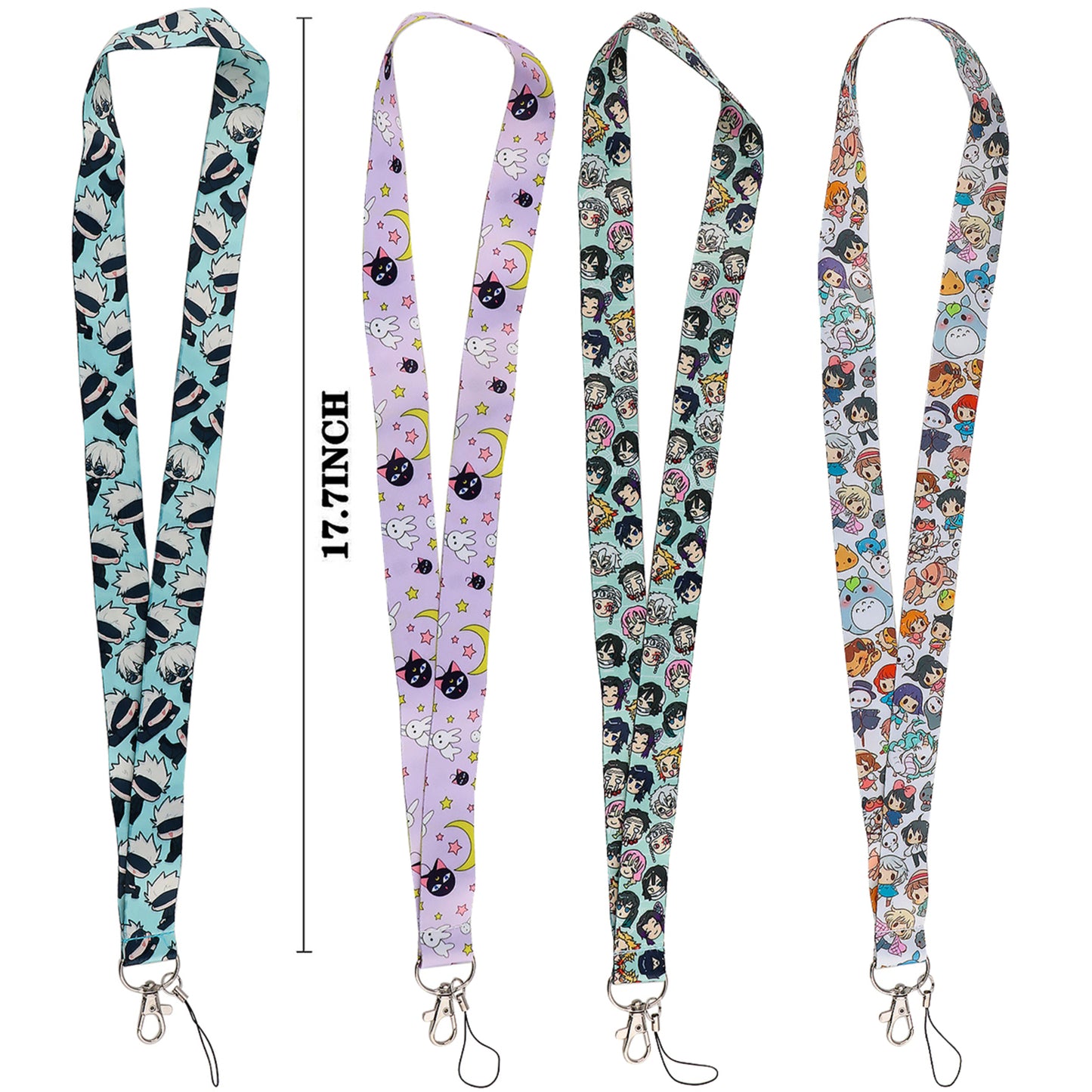 Anime Lanyard Card Holder with Phone Holder and Photocard Holder - Cute Card Holder for ID Cards  - Anime Merch Phone Strap