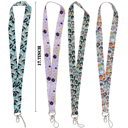 Anime Lanyard Card Holder with Phone Holder and Photocard Holder - Cute Card Holder for ID Cards  - Anime Merch Phone Strap